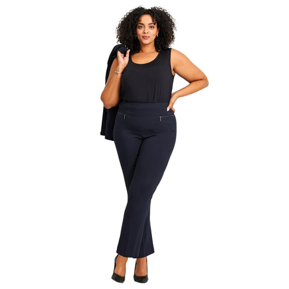 Avenue Women's Plus Size Super Stretch Zip Pant