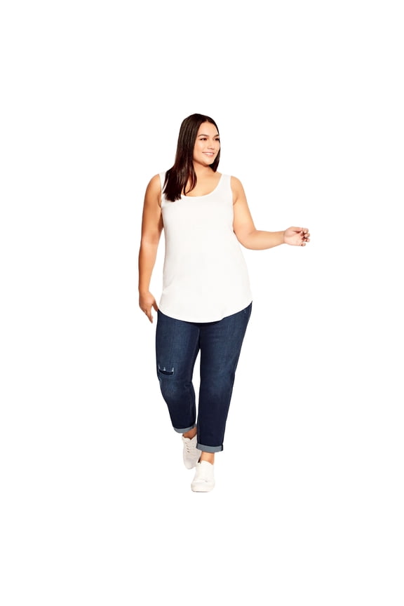 Women's Plus Size Girlfriend Rip Jean