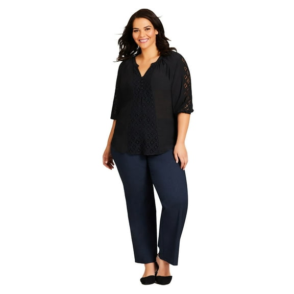 Avenue Women's Plus Size Tall Super Stretch Slim Flare Pant