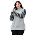 thumbnail image 1 of Avenue Women's Plus Size Theresa Splice Hacci Top, 1 of 2