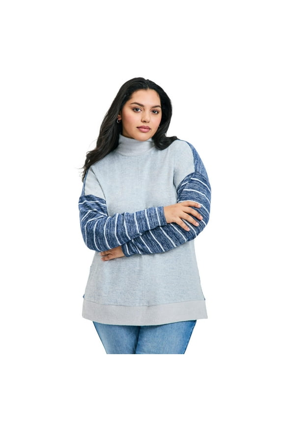 Women's Plus Size Theresa Splice Hacci Top