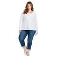 thumbnail image 1 of Avenue Women's Plus Size Urban Slub Jersey Tee, 1 of 2