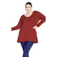 thumbnail image 1 of Avenue Women's Plus Size Waffle Ruffle Tunic, 1 of 2