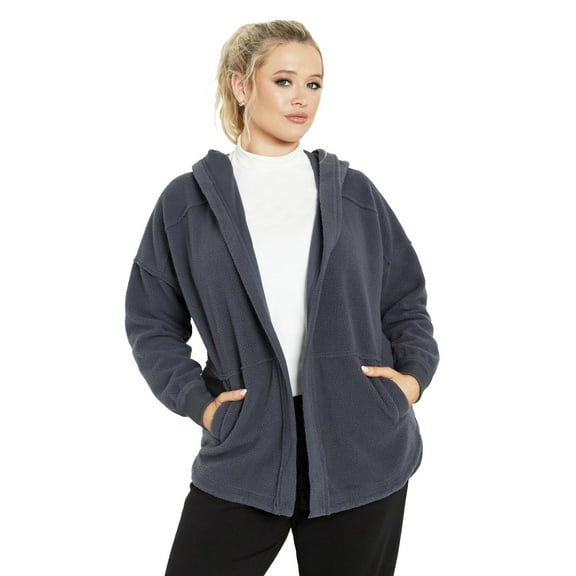 Avenue Women's Plus Size Weekender Hooded Fleece Jacket