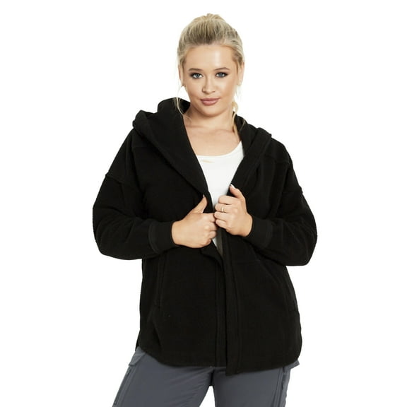 Avenue Women's Plus Size Weekender Hooded Fleece Jacket
