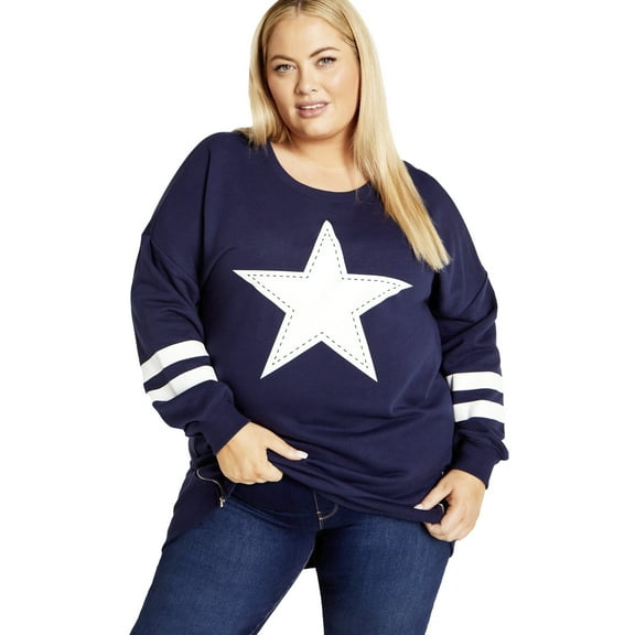 Avenue Women's Plus Size You're A Star Sweater