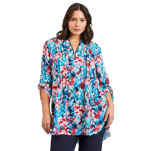 Avenue Women's Plus Size Zip Front Tunic