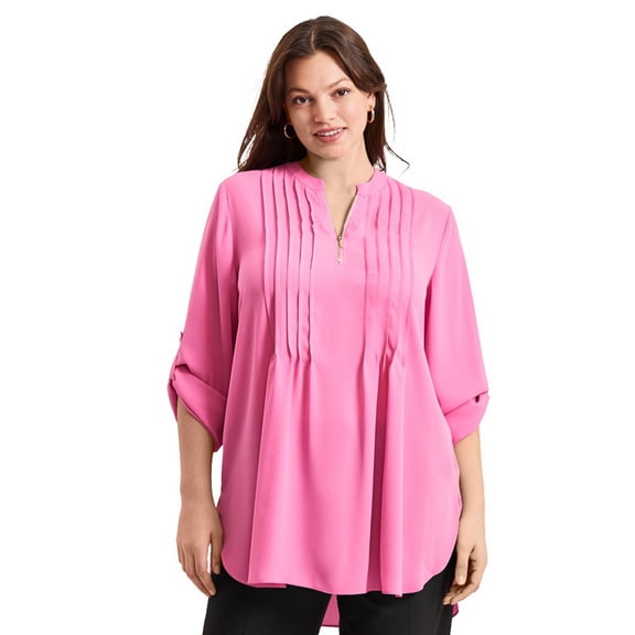 Avenue Women's Plus Size Zip Front Tunic