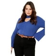 thumbnail image 1 of Avenue Women's Plus Size Zoe Ribbed Knit Sweater, 1 of 2