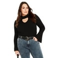thumbnail image 1 of Avenue Women's Plus Size Zoe Ribbed Knit Sweater, 1 of 2