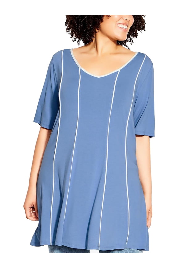Womens Plus Casual Day To Night Tunic Top