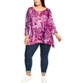 thumbnail image 1 of Avenue Womens Plus Keyhole Tie Dye Blouse, 1 of 2