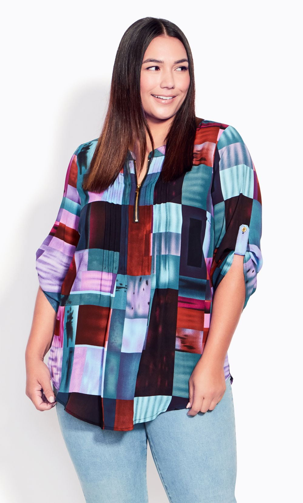 Avenue Women's Plus Size Top - Stacey Twist Plain, 16 Black At Women's Clothing Store