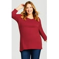 thumbnail image 1 of Avenue Womens Plus Size Wessex Essential Longline Tee T-Shirt, 1 of 4