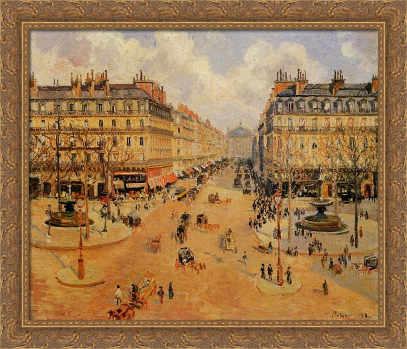 Avenue de l'Opera Morning Sunshine 34x28 Large Gold Ornate Wood