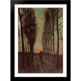 thumbnail image 1 of Avenue of Poplars at Sunset 28x40 Large Black Wood Framed Print Art by Vincent van Gogh, 1 of 2
