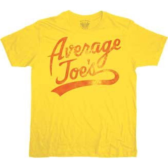 Dodgeball Average Joe's Adult Yellow T-Shirt