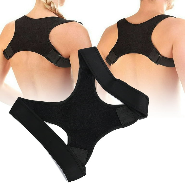 Average Size Posture Corrector Shoulder Brace Black Straight