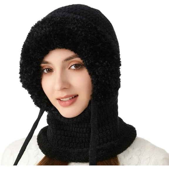 Averageon 3 in 1 Beanie Hat for Women, Averageon Cozy Head Beanie,Winter Hat with Ear Flaps, Windproof Warm Snow Cap