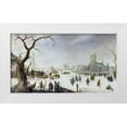 thumbnail image 1 of Avercamp, Hendrick 18x12 White Modern Wood Framed Museum Art Print Titled - Winter Pleasure, 1 of 4