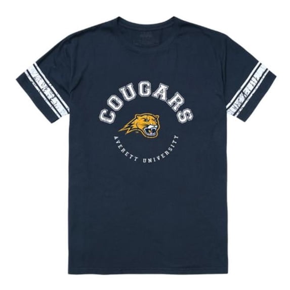 Averett University Cougars Men Football T-Shirt, Navy - Medium
