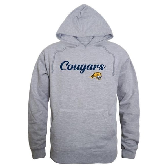 Averett University Cougars Script Hoodie, Heather Grey - Small