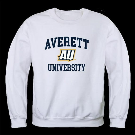 Averett University Cougars Seal Crewneck Sweatshirt, White - Extra Large