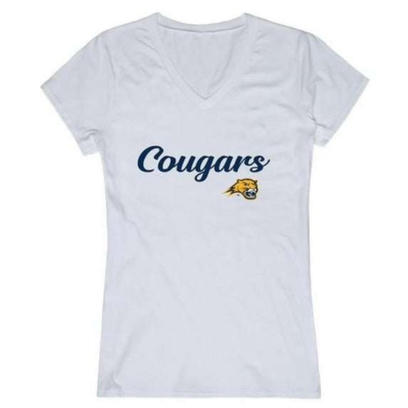 Averett University Cougars Women Script T-Shirt, White - Large