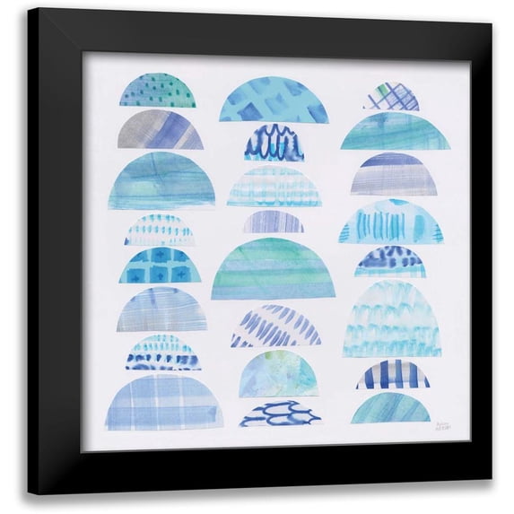 Averinos, Melissa 12x12 Black Modern Framed Museum Art Print Titled - Half Moon Abstract III