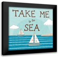 thumbnail image 1 of Averinos, Melissa 12x12 Black Modern Framed Museum Art Print Titled - Sea and Me I, 1 of 5