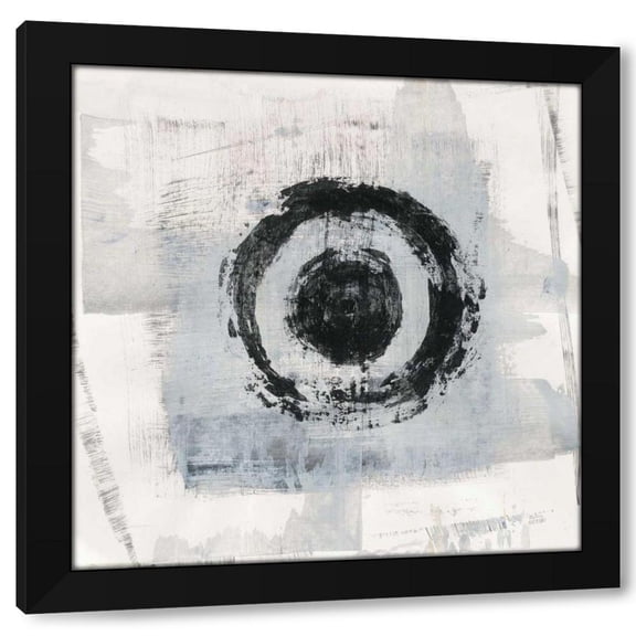Melissa Averinos 12x12 Black Modern Wood Framed Wall Art Titled - Zen Circle II