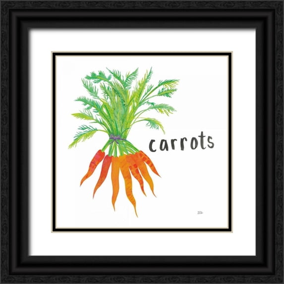 Averinos, Melissa 12x12 Black Ornate Wood Framed with Double Matting Museum Art Print Titled - Kitchen Garden IV