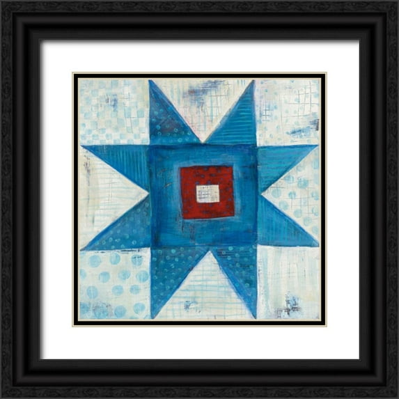 Averinos, Melissa 12x12 Black Ornate Wood Framed with Double Matting Museum Art Print Titled - Modern Americana II
