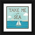 thumbnail image 1 of Averinos, Melissa 12x12 Black Ornate Wood Framed with Double Matting Museum Art Print Titled - Sea and Me I, 1 of 4