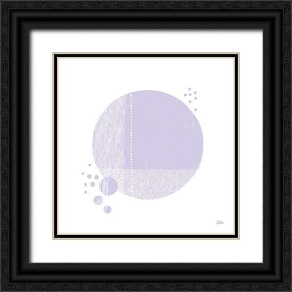 Averinos, Melissa 12x12 Black Ornate Wood Framed with Double Matting Museum Art Print Titled - Tribeca I Purple