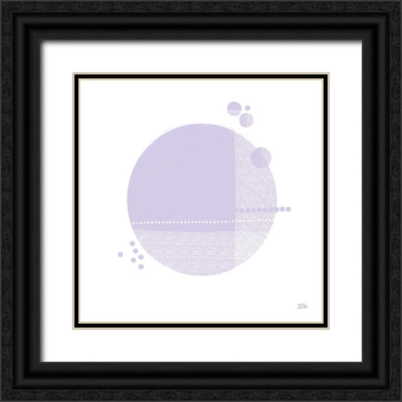 Averinos, Melissa 12x12 Black Ornate Wood Framed with Double Matting Museum Art Print Titled - Tribeca II Purple