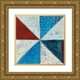 thumbnail image 1 of Averinos, Melissa 12x12 Gold Ornate Wood Framed with Double Matting Museum Art Print Titled - Modern Americana IV, 1 of 4