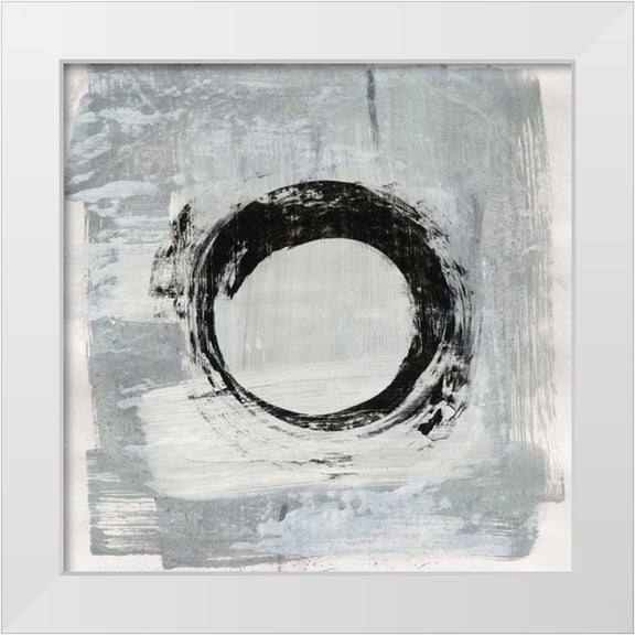 Averinos, Melissa 12x12 White Modern Wood Framed Museum Art Print Titled - Zen Circle I Crop