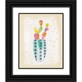 thumbnail image 1 of Averinos, Melissa 12x14 Black Ornate Wood Framed with Double Matting Museum Art Print Titled - Collage Cactus I on Graph Paper, 1 of 4