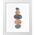 thumbnail image 1 of Averinos, Melissa 12x14 White Modern Wood Framed Museum Art Print Titled - Collage Stones III, 1 of 4