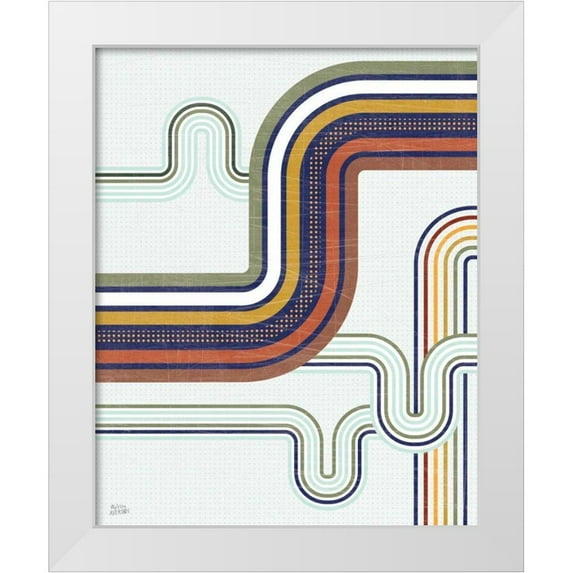Averinos, Melissa 12x14 White Modern Wood Framed Museum Art Print Titled - Retro Subway I