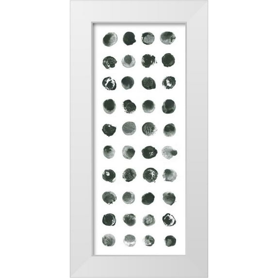 Averinos, Melissa 12x24 White Modern Wood Framed Museum Art Print Titled - Markmaking Panel I