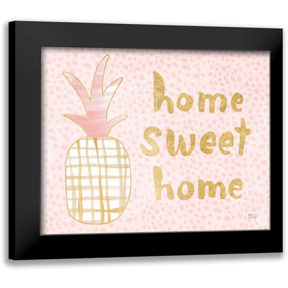 Averinos, Melissa 14x12 Black Modern Framed Museum Art Print Titled - Pineapple Blush I
