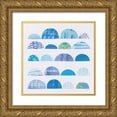 thumbnail image 1 of Averinos, Melissa 15x15 Gold Ornate Wood Framed with Double Matting Museum Art Print Titled - Half Moon Abstract I, 1 of 4