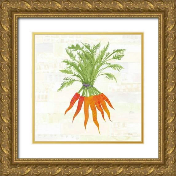 Averinos, Melissa 15x15 Gold Ornate Wood Framed with Double Matting Museum Art Print Titled - Kitchen Garden IV No Words