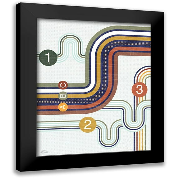 Averinos, Melissa 15x18 Black Modern Framed Museum Art Print Titled - Retro Subway I