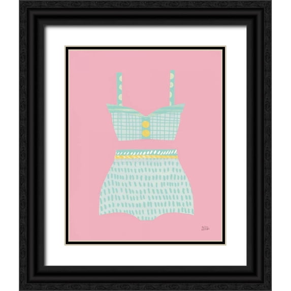 Averinos, Melissa 15x18 Black Ornate Wood Framed with Double Matting Museum Art Print Titled - Bathing Beauties IV Pastel