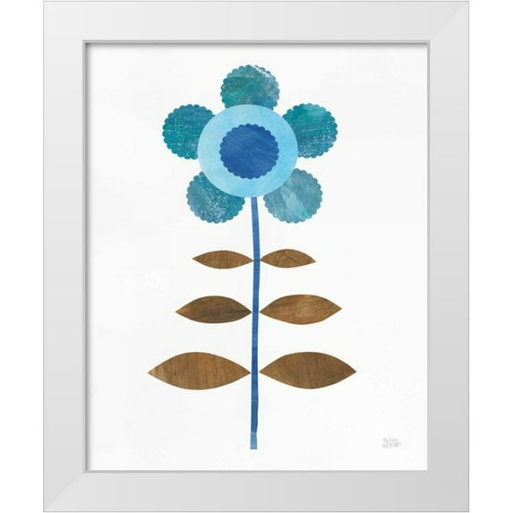 Averinos, Melissa 15x18 White Modern Wood Framed Museum Art Print Titled - Retro Blooms IV