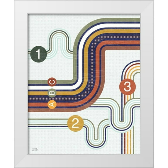 Averinos, Melissa 15x18 White Modern Wood Framed Museum Art Print Titled - Retro Subway I
