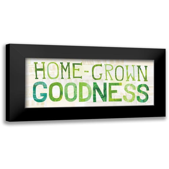 Averinos, Melissa 18x10 Black Modern Framed Museum Art Print Titled - Kitchen Garden Cream Sign II v2